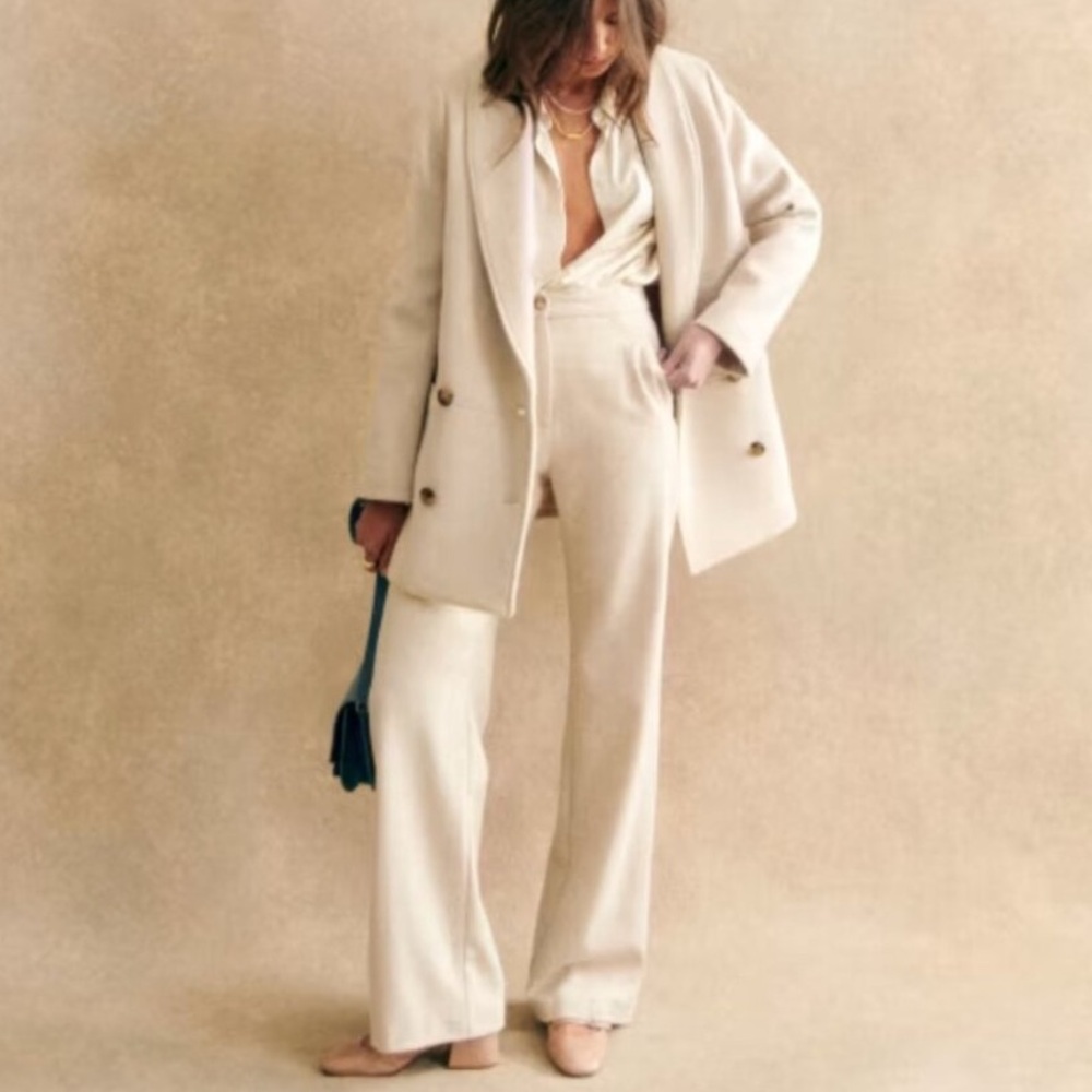 Sezane Martin trousers size 40. Ecru.